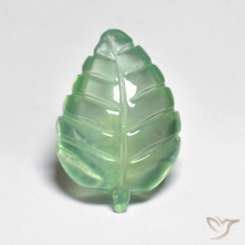 7.40ct Naturel Vert clair Préhnite, Fantaisie, Transparent