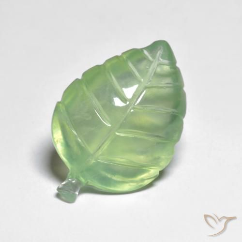 Préhnite Vert jaunâtre naturelle Fantaisie, 9.68 ct, Transparent