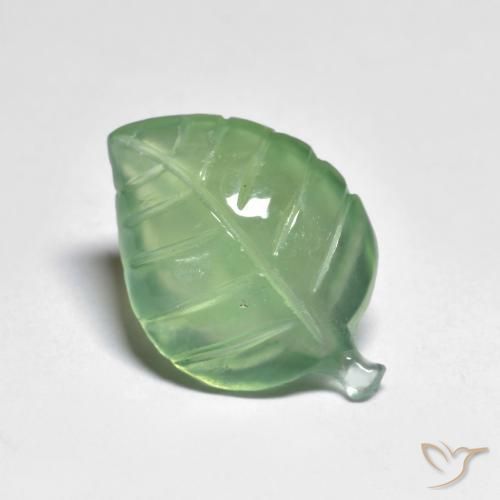 Préhnite Vert chaud naturelle Fantaisie, 7.09 ct, Transparent