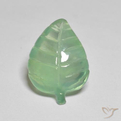 6.99ct Naturel Vert moyen Préhnite, Fantaisie, Transparent