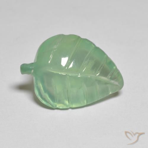 Préhnite Vert moyen naturelle Fantaisie, 6.99 ct, Transparent
