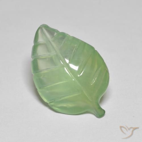 Préhnite Vert lime pâle naturelle Fantaisie, 6.77 ct, Transparent