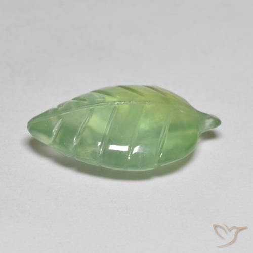 Préhnite Vert lime pâle naturelle Fantaisie, 6.77 ct, Transparent