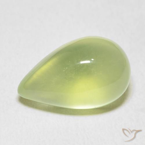 7.33ct Naturel Vert citron Préhnite, En forme de poire, Transparent