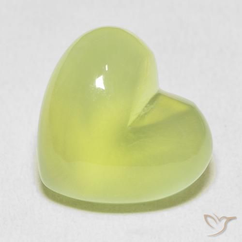 18.22ct Naturel Vert citron Préhnite, Cœur, Transparent