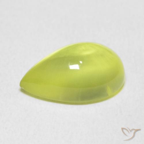 Préhnite Vert citron naturelle En forme de poire, 5.66 ct, Transparent
