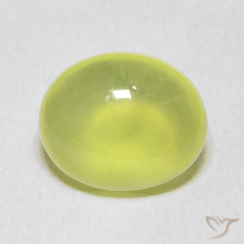 4.85ct Naturel Vert citron Préhnite, ovale, Transparent