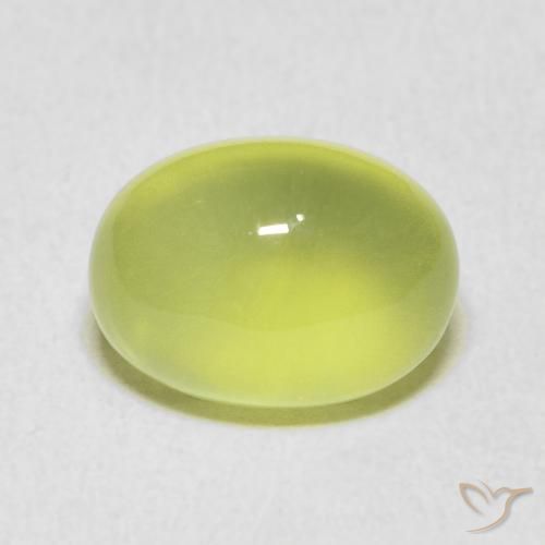 5.96ct Naturel Vert citron Préhnite, ovale, Transparent