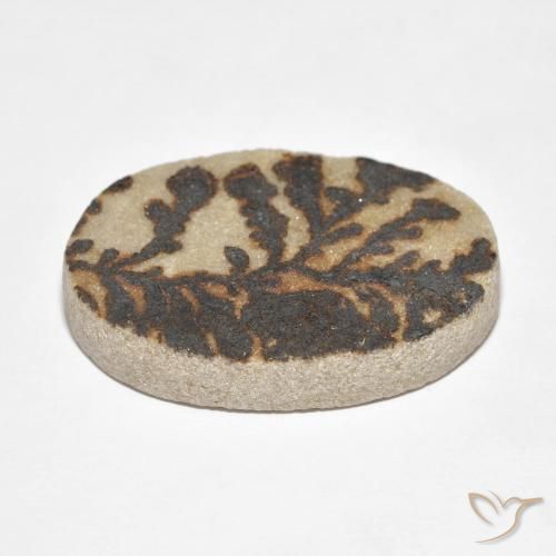Dendrite de psilomélane Multicolore naturelle ovale, 26.52 ct, Opaque