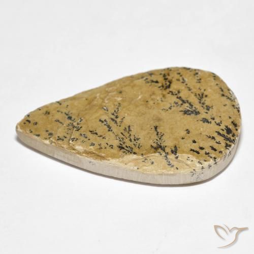 Dendrite de psilomélane Multicolore naturelle En forme de poire, 27.96 ct, Opaque