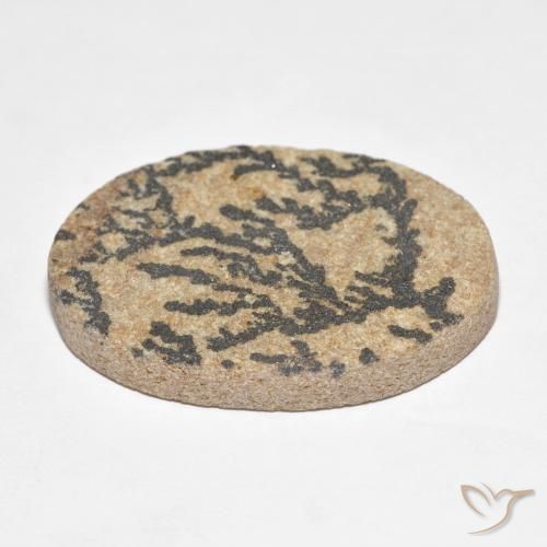 Dendrite de psilomélane Multicolore naturelle ovale, 36.26 ct, Opaque