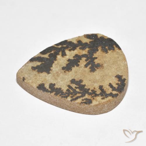 Dendrite de psilomélane Multicolore naturelle En forme de poire, 27.98 ct, Opaque