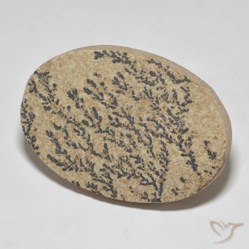 Dendrite de psilomélane Multicolore naturelle ovale, 46.04 ct, Opaque