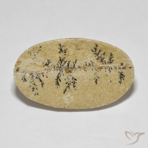 33.47ct Naturel Multicolore Dendrite de psilomélane, ovale, Opaque