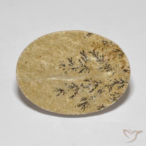 35.98ct Naturel Multicolore Dendrite de psilomélane, ovale, Opaque