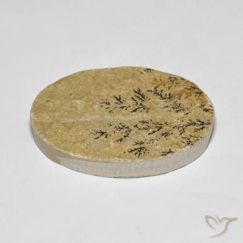 Dendrite de psilomélane Multicolore naturelle ovale, 35.98 ct, Opaque