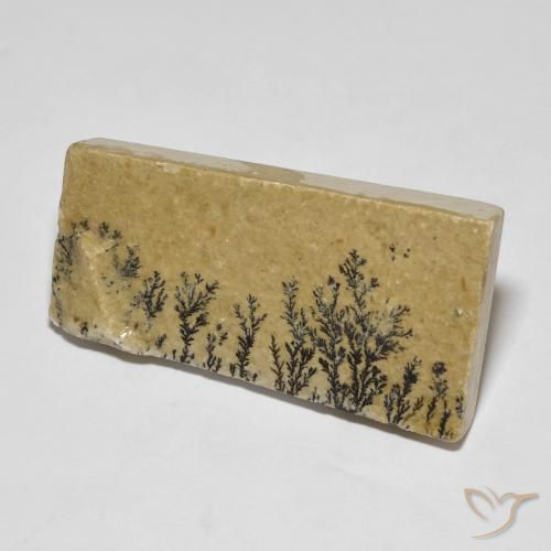 Dendrite de psilomélane Multicolore naturelle Baquette, 44.28 ct, Opaque