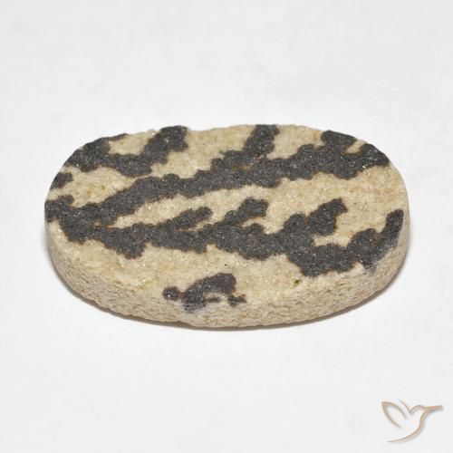 Dendrite de psilomélane Multicolore naturelle ovale, 17.99 ct, Opaque