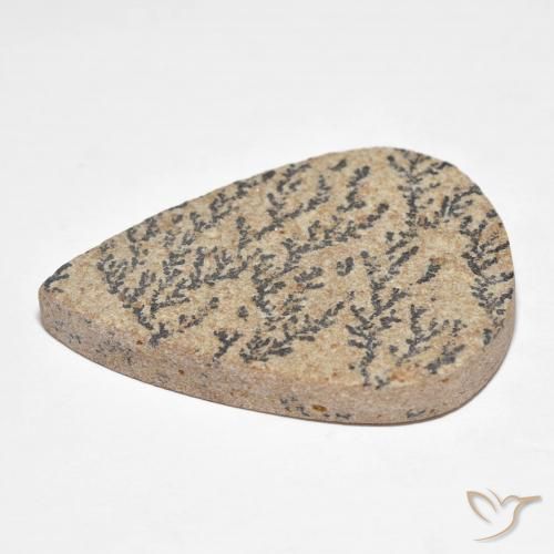Dendrite de psilomélane Multicolore naturelle En forme de poire, 33.59 ct, Opaque