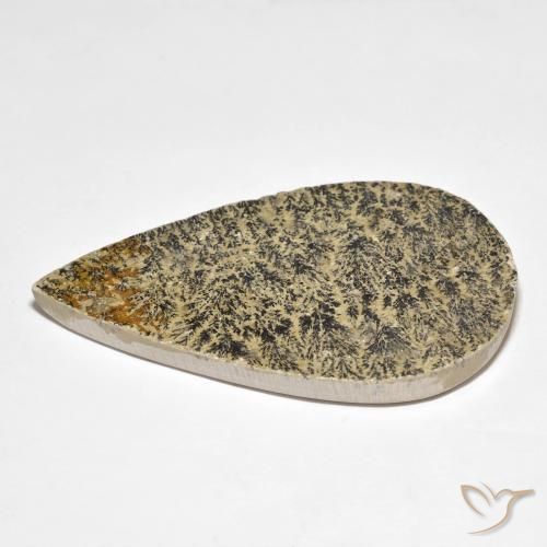 Dendrite de psilomélane Multicolore naturelle En forme de poire, 83.34 ct, Opaque
