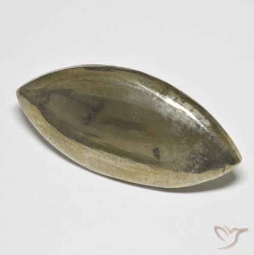 Pyrite Or naturelle Marquise, 45.71 ct, Opaque