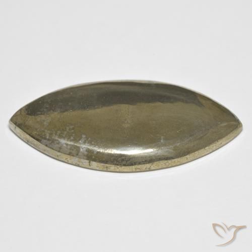 Pyrite Or naturelle Marquise, 45.71 ct, Opaque