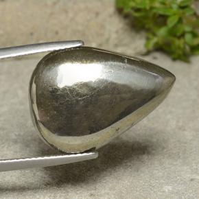 Pyrite Or naturelle En forme de poire, 17.61 ct, Opaque