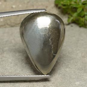 Pyrite Or naturelle En forme de poire, 17.61 ct, Opaque