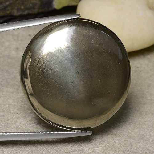 Pyrite Multicolore naturelle Coupe roude, 44.39 ct, Opaque