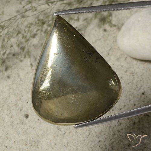 40.79ct Naturel Or Pyrite, En forme de poire, Opaque