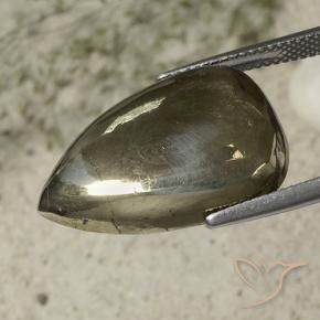 Pyrite Or naturelle En forme de poire, 27.13 ct, Opaque