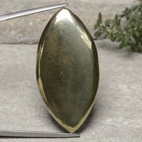 Pyrite Or naturelle Marquise, 54.27 ct, Opaque