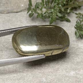 Pyrite Doré naturelle Coupe ovale, 22.29 ct, Opaque