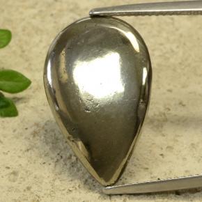 Pyrite jaune naturelle en forme de poire, 10,81 ct, opaque