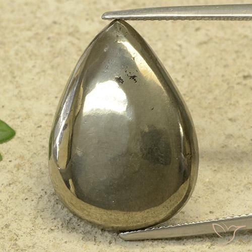 Pyrite Or naturelle En forme de poire, 29.05 ct, Opaque
