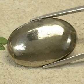 Pyrite Or naturelle Coupe ovale, 37.46 ct, Opaque