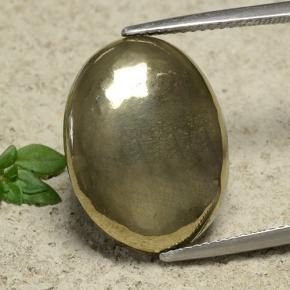 Pyrite Or naturelle Coupe ovale, 16.39 ct, Opaque