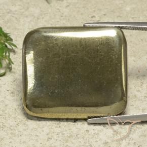 Pyrite Or naturelle Coussin, 49.74 ct, Opaque