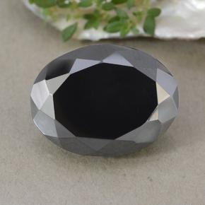 Pyrite noir naturelle coupe ovale, 27,02 ct, opaque