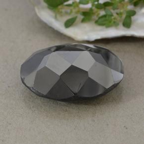Pyrite noir naturelle coupe ovale, 27,02 ct, opaque