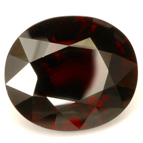 Grenat pyrope rouge naturelle coupe ovale, 46,71 ct, IF
