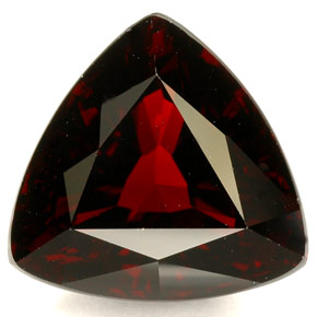 Grenat pyrope rouge naturelle trillion, 8,18 ct, IF