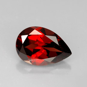 Grenat pyrope rouge naturelle en forme de poire, 2,22 ct, VVS-VS
