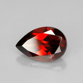 Grenat pyrope rouge naturelle en forme de poire, 2,22 ct, VVS-VS