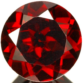 Grenat pyrope rouge naturelle coupe roude, 2,10 ct, VS