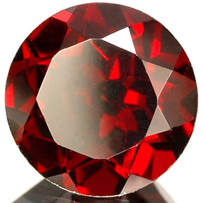 Grenat pyrope rouge naturelle coupe roude, 2,10 ct, VS