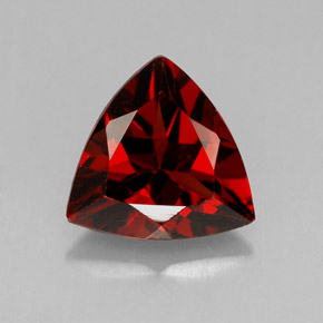 Grenat pyrope rouge naturelle trillion, 1,83 ct, VS