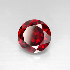 Grenat pyrope rouge naturelle coupe roude, 3,29 ct, VS