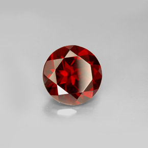 Grenat pyrope rouge naturelle coupe roude, 3,17 ct, VS