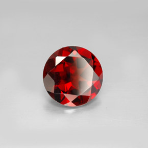 Grenat pyrope rouge naturelle coupe roude, 2,86 ct, VS